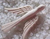 vintage barrette , Large  soft white  bird RARE