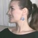 RESERVED - Tabasco Geode Earrings Grey Blue Slice Earrings Diamond Bezel Style - Jenny - Payment 2