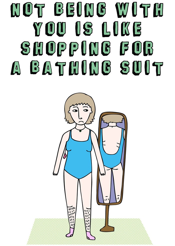 Lover Card - Not Being With You Is Like Shopping For A Bathing Costume