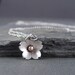 Silver Cherry Blossom Pendant - Sterling silver and Bronze, Gifts for Her, Spring jewelry, Sakura flower