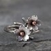 Cherry Blossom Branch Adjustable Ring in Silver, Spring Jewelry, MADE to ORDER, Plum blossom, Twig ring, Bridal accessories, wedding jewelry