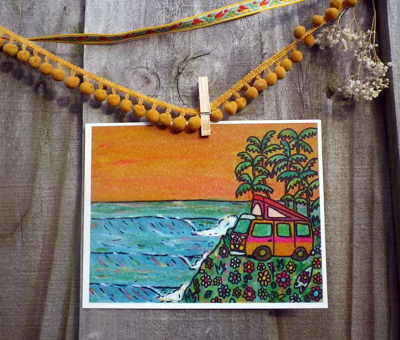 VW Surf Paradise 5 x 7 print