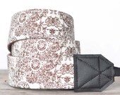 MADE TO ORDER - Camera Strap - Paris and Company Damask Brown
