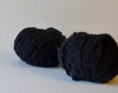 Berroco Plush Black Nylon Yarn, Two Skeins Black Fuzzy Destash Yarn