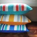 Regatta Stripe Hand Printed Linen Lumbar Pillow Case