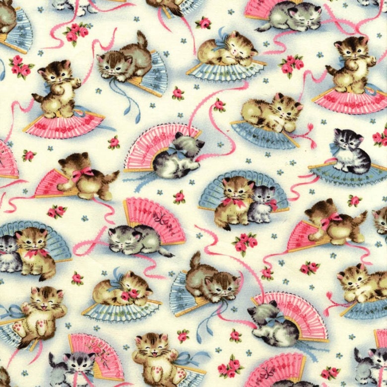 Smitten Kittens Michael Miller Fabric Half Yard