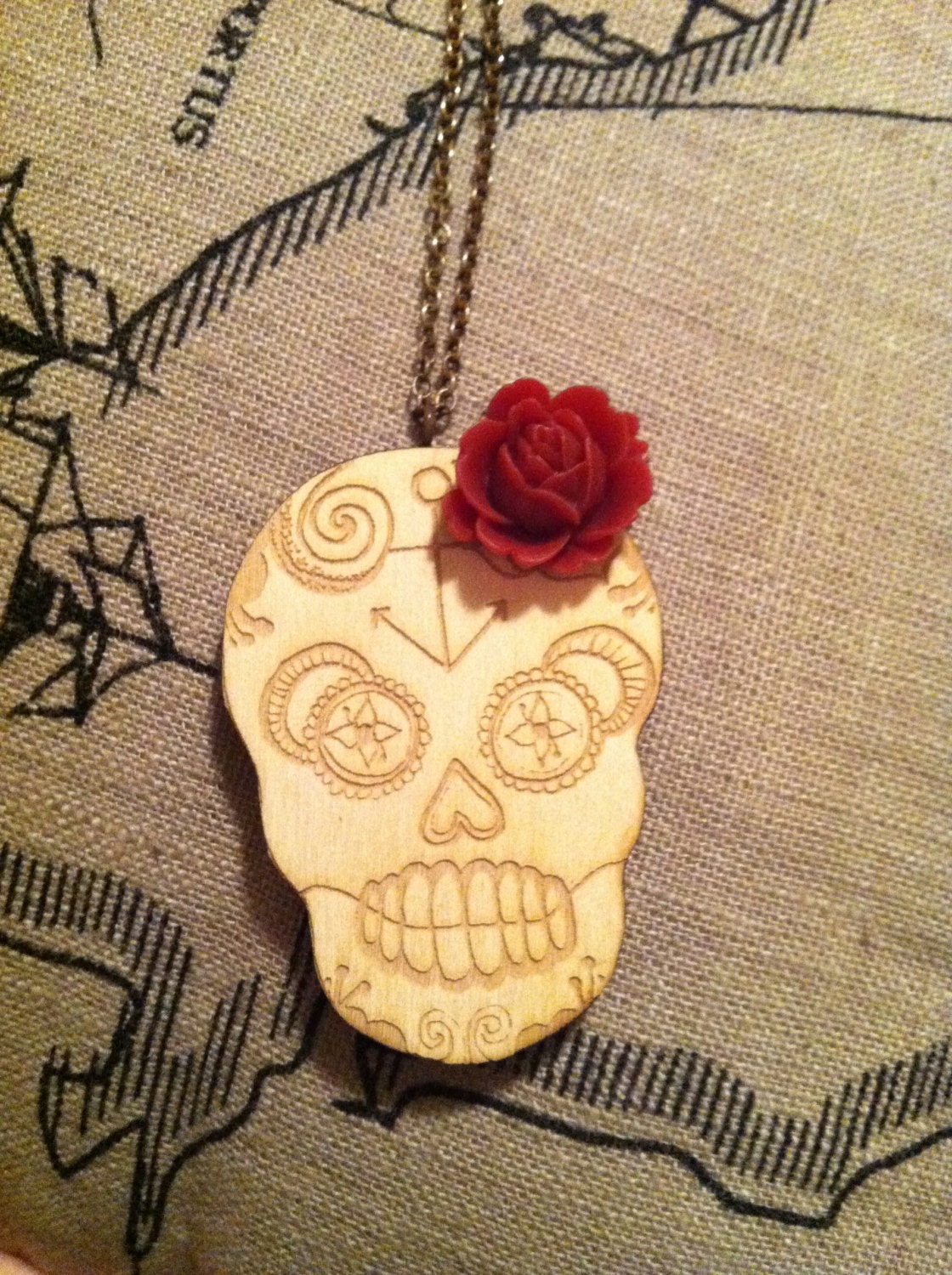 Wooden SSD Sugar Skull