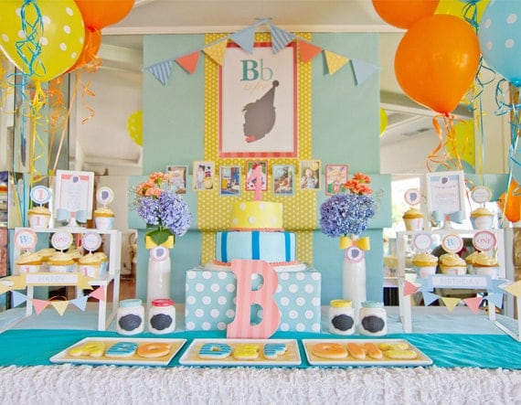 Custom Silhouette, ABC Alphabet, Little Man, Bowtie DIY Party Package by MayDetails: Full Collection Il_570xn