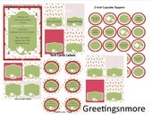 Rose Garden Tea Party Personalized Package for Birthdays. PRINTABLE.. DIY