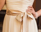 Wedding Dress Sash / Bridal Belt / Bridal Sash (Polished Silk Sash)