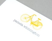 personalized NOTEPAD - vintage GIRLS BIKE - choose color - stationery - stationary