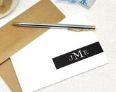 personalized note cards set - STATELY MONOGRAM - set of 8 - personalized stationery - stationary cards - choose color