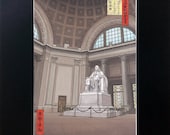 100 Famous Views of Philadelphia: Benjamin Franklin Memorial, small matted print