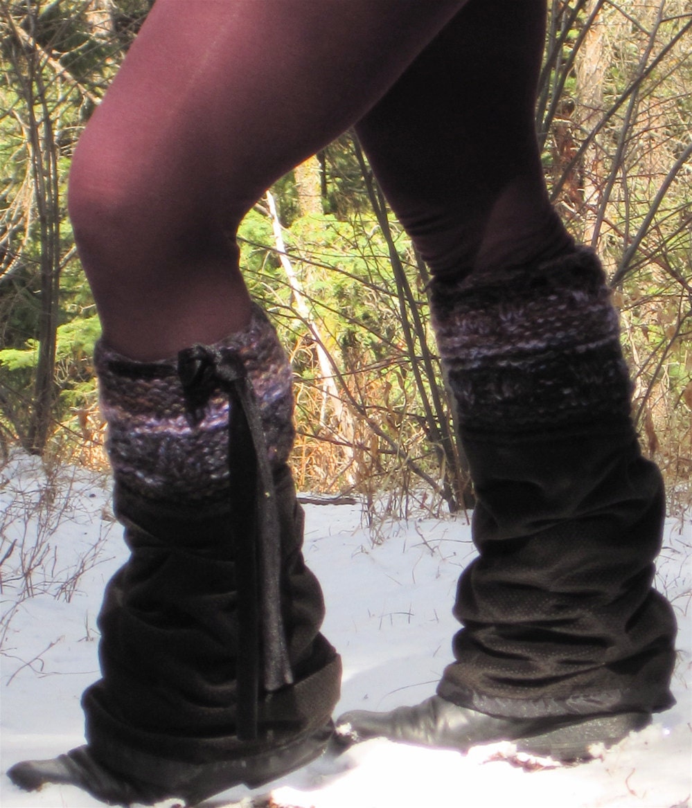 Black  Leg Warmers Unisex Leg Guards