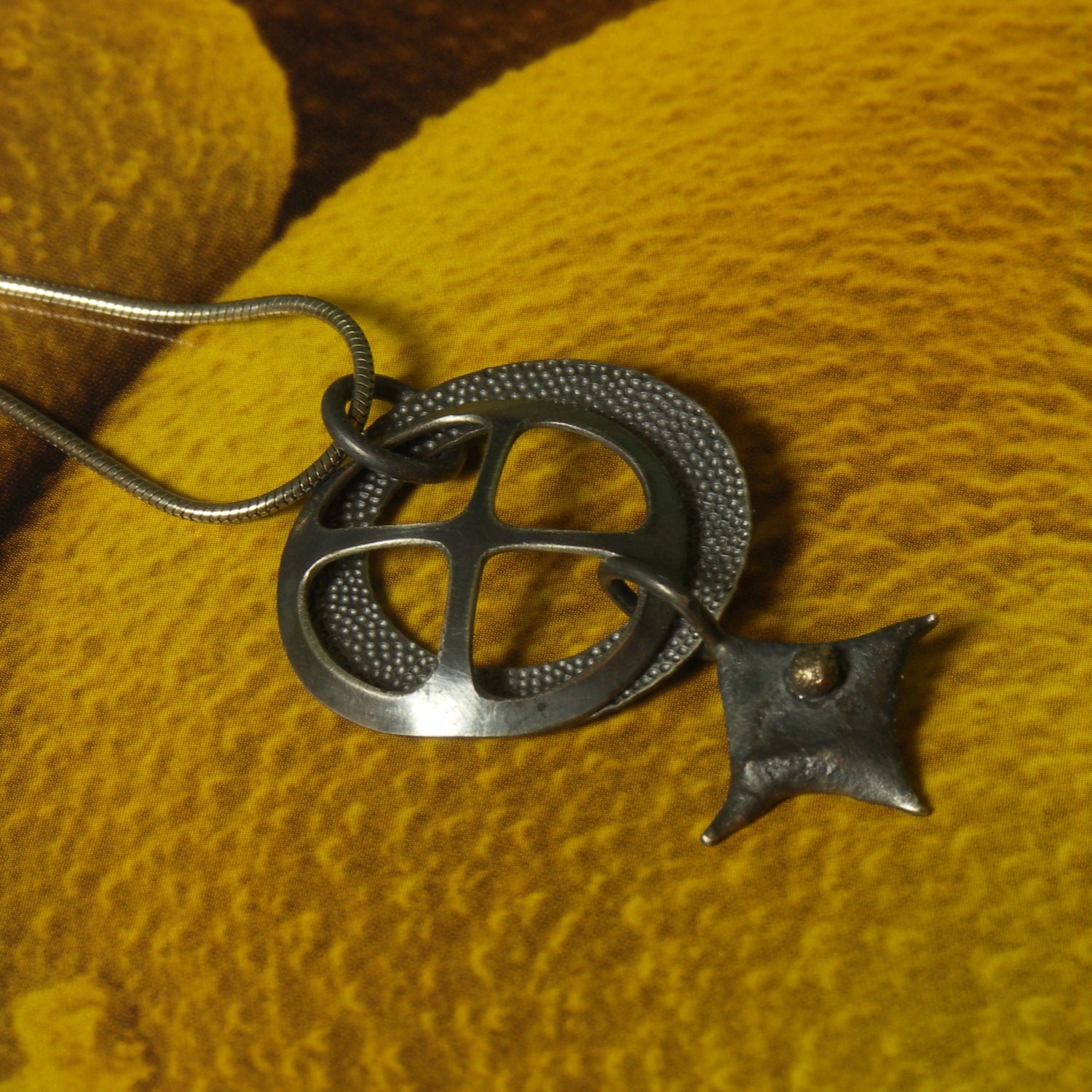 Dark Silver Pendant Necklace