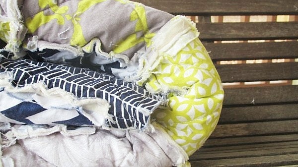 King Size Quilt, Rag, Charfusion, navy grey chartruese, ALL NATURAL, fresh modern handmade bedding