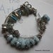 chunky bracelet, blue bracelet, bangle bracelet, aquamarine bracelet, pandora bracelet.....Dreamed Reflections