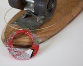 SALE Recycled Skateboard Necklace-Scarlet