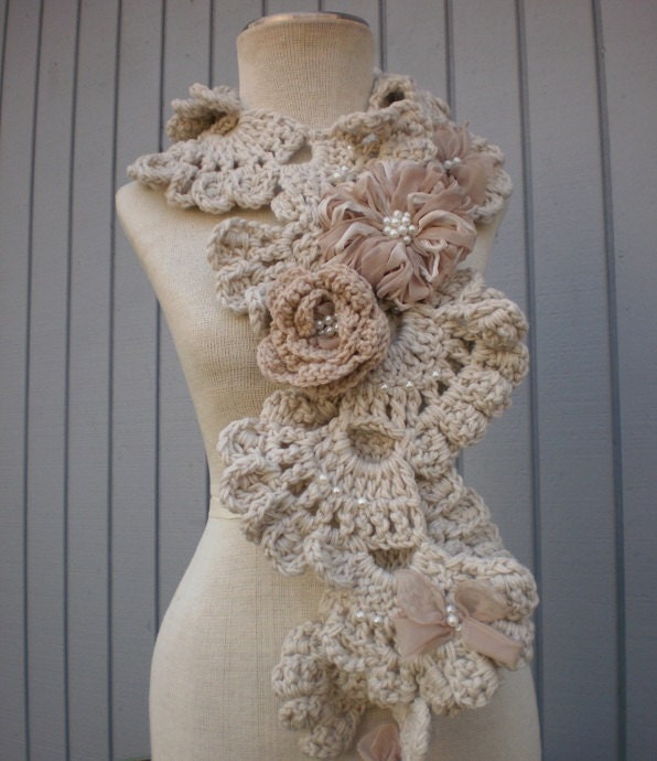 sea shell pastel scarf