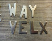Vintage Metal Letter Collection Mixed Media Altered Art Assemblage Supplies 3/4 inch Letters