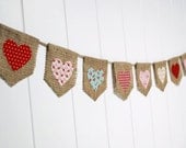 Shabby Chic Spring Hearts Banner  Red, Pink, Aqua  by speckleddog on Etsy - tt team, avidteam