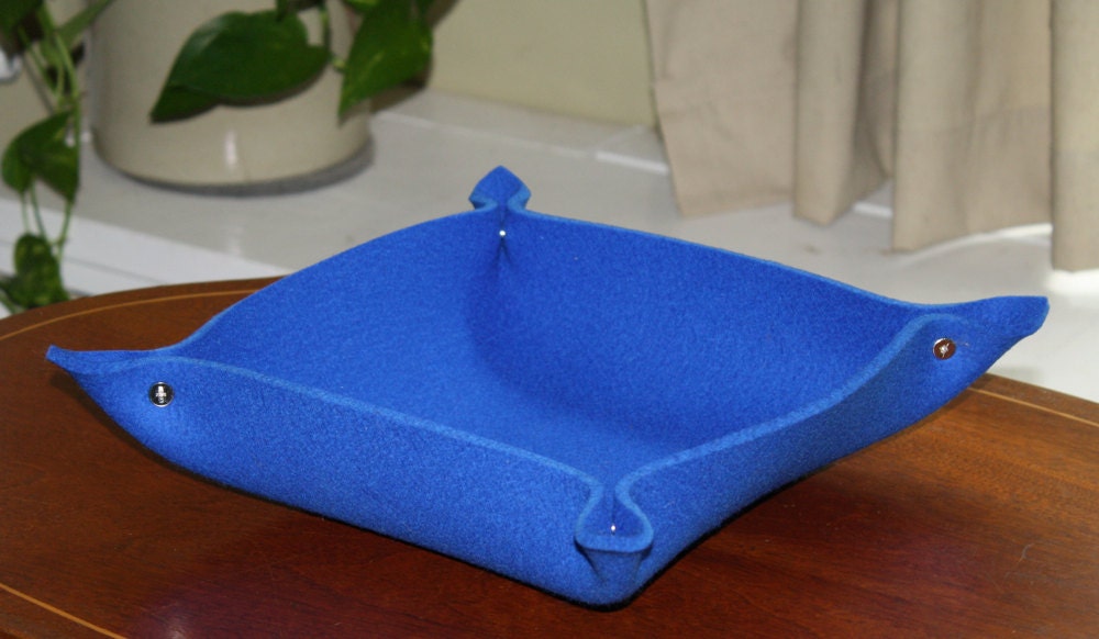 Square Felt Bowl in 5MM Thick Virgin Merino Wool Felt