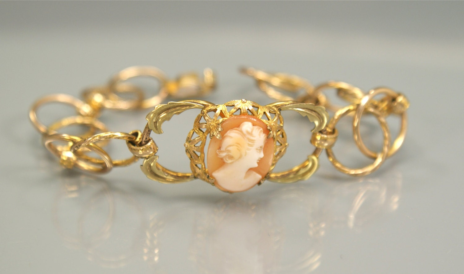 Victorian Cameo GF Link Bracelet