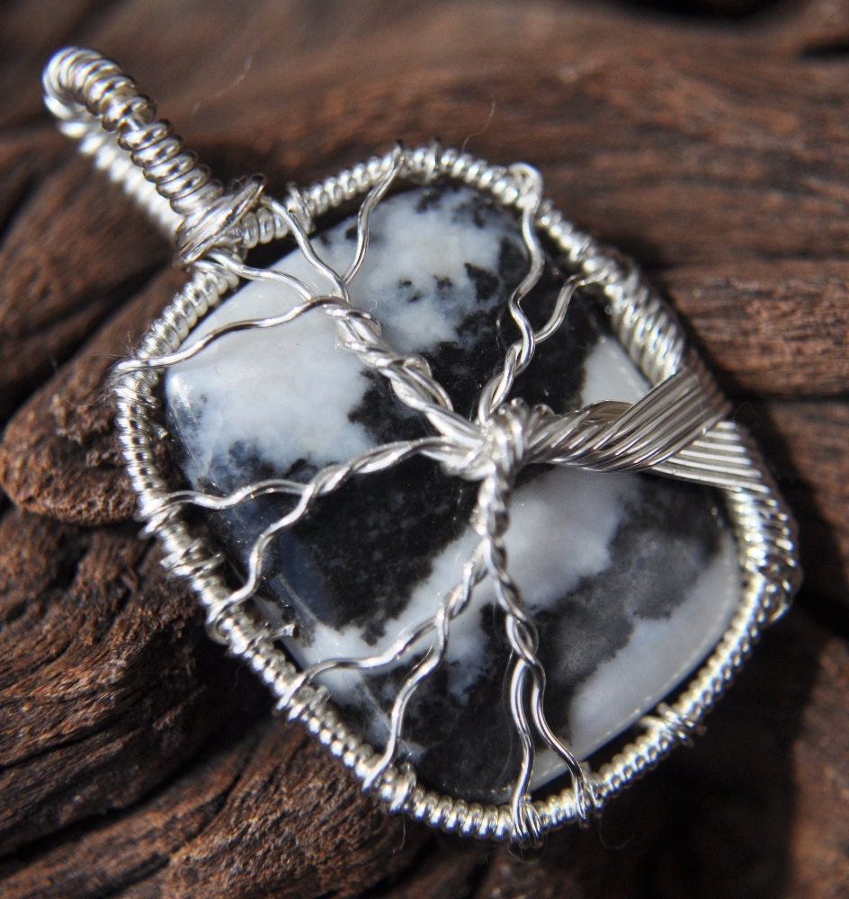OOAK Tree of Life - Banded Onyx Wire Wrapped - Pendant