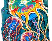 Tangled Tentacles Original Jellyfish Painting 20 X 32