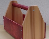 Maroon, Wooden Tool Box,  Caddy