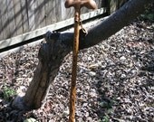 Key of E Native American Style Walking Cane Flute - African Teak (Iroko) - Diatonic tuning