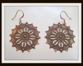 Large Copper Filigree Earrings