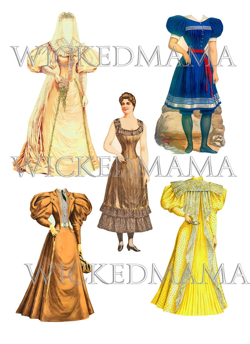 Boston Herald Paperdoll Digital collage sheet