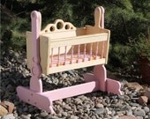 Pretend Swinging Toy Doll Cradle
