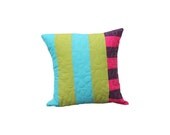 Modern Patchwork Decorative Throw Pillow - Spring Shades