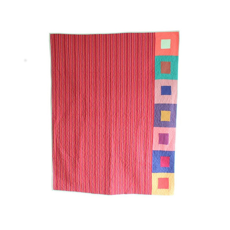 Beyond the Border - Modern Patchwork Bed Quilt, Lap Quilt, Kids Quilt, Baby Quilt, or Throw Quilt