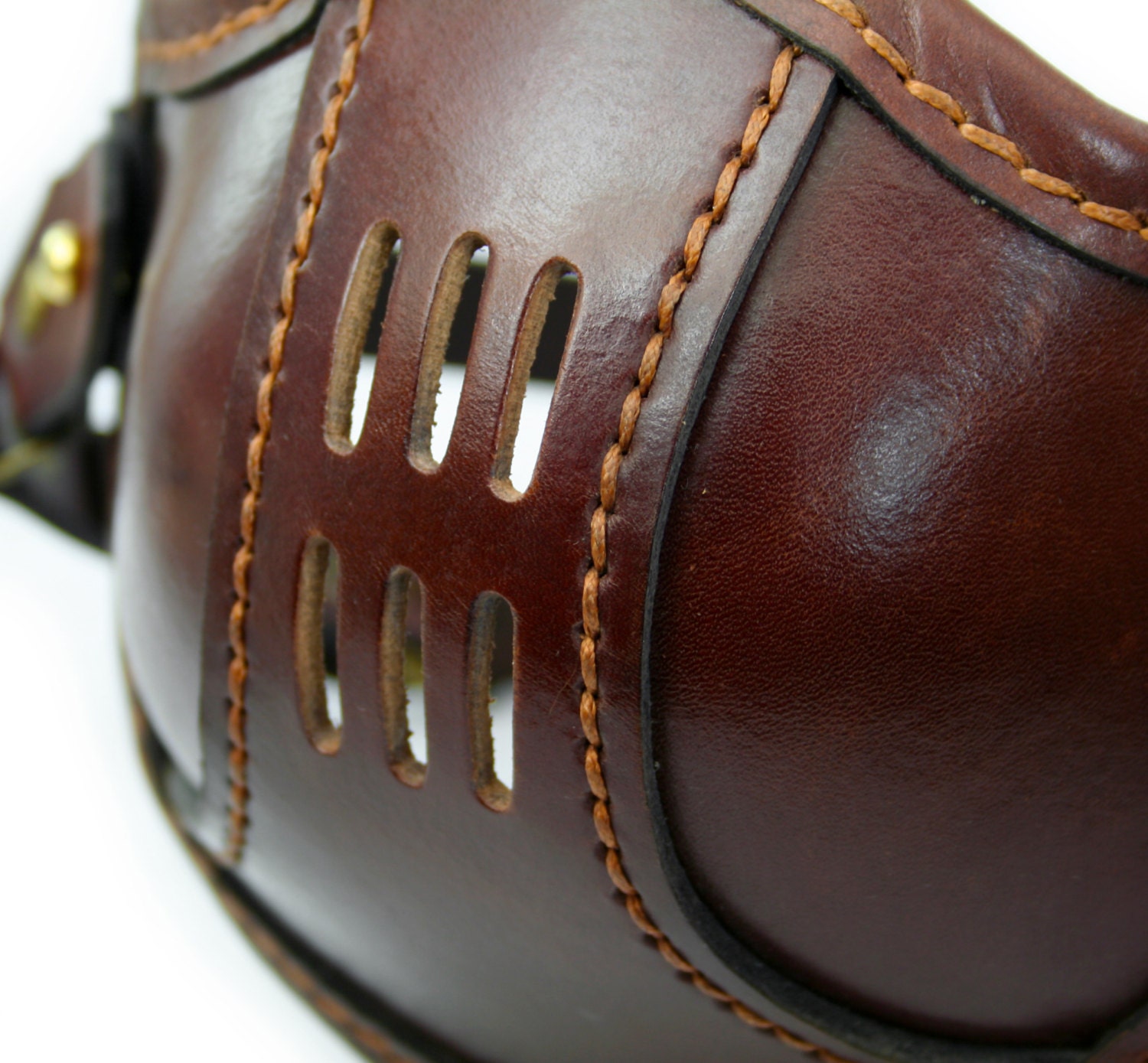 STEAMPUNK LEATHER Mask brown leather SMPL/a Raider design