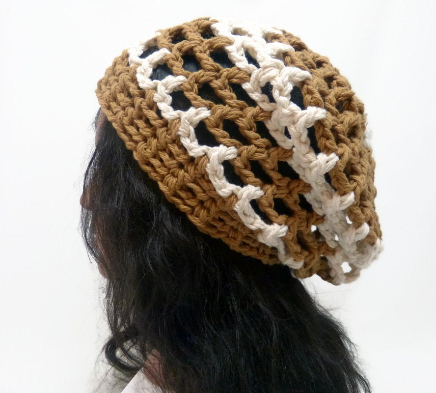 Granola Girl Summertime Slouchy Beanie - Crocheted in 100% Eco Friendly Cotton