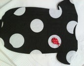 30 Baby shower onesie napkins and banner in black and white polka dots with lady bugs Il_170x135