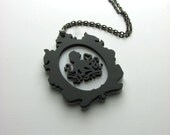 Victorian Silhouette Girl Octopus Necklace