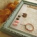 Earring Holder Jewelry Organizer Display Romantic Repurposed Vintage Picture Frame