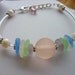 Sea Glass Bracelet - Pink Marble Cotton Candy Beach Seaglass