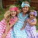 Emmaline Maxi Dress .. Choice of Hot Pink, Aqua or Lavender with Polka Dot Contrast Ruffle