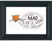 Meow Around the World Print.