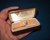 Vintage 1960s Sterling Silver Starburst Tie Tack in Original Box