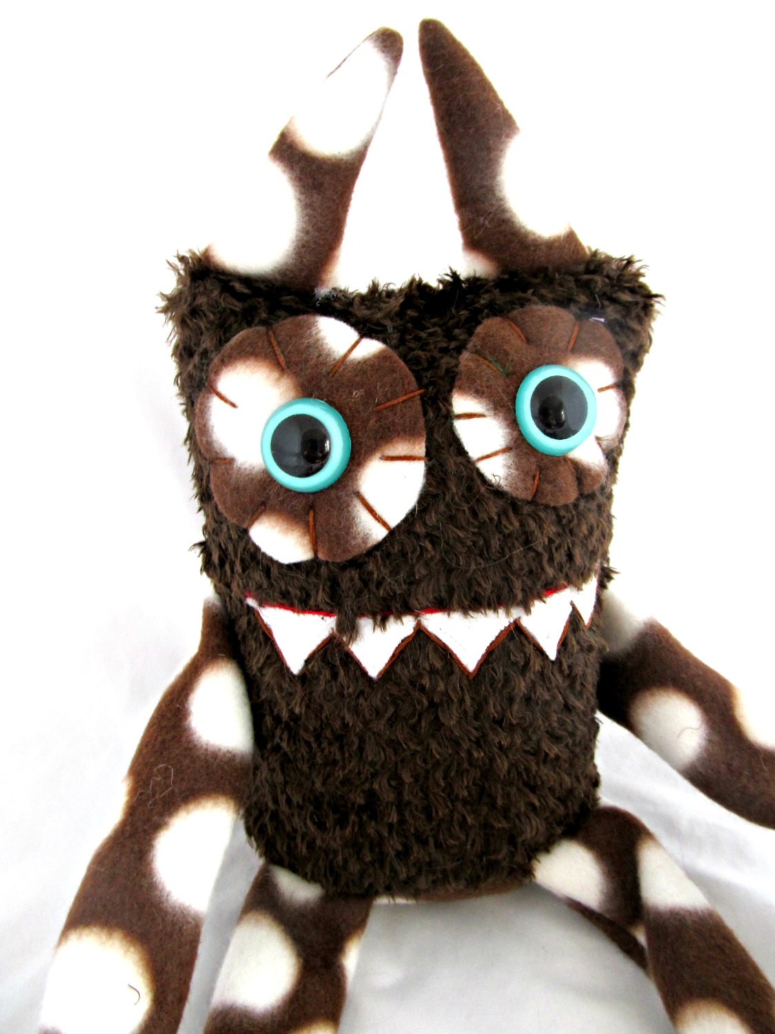 Plush Monster Cute Monster MCNABB handmade one of a kind stuffed doll