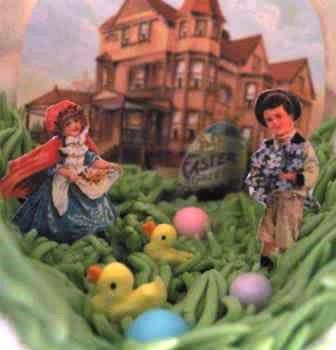 Victorian Life inside a   Panoramic Sugar egg you choose the finishing touches