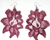 Big Bloomin' Earrings in Raspberry Wine