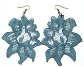 Big Bloomin' Earrings in Sea Green