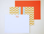 Personalized Notecards - set of 10 - CHEVRON Collection